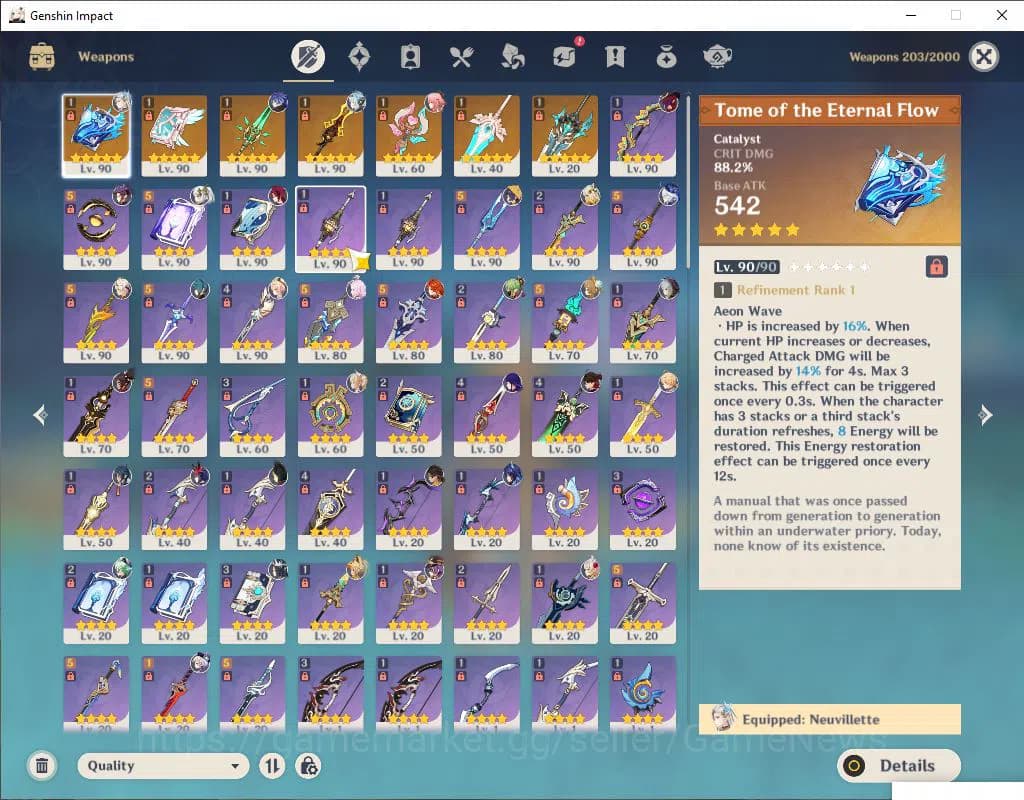 Genshin Impact Accounts ASIA|AR 58|10 Limited +7(*5Weapon)|Neuvillate+Sig image 5