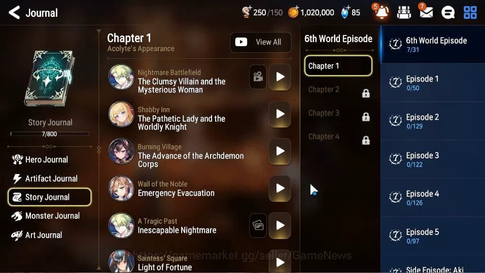 Epic Seven Accounts Global Unverif | Fresh Starter | Low Progress | 1 image 9