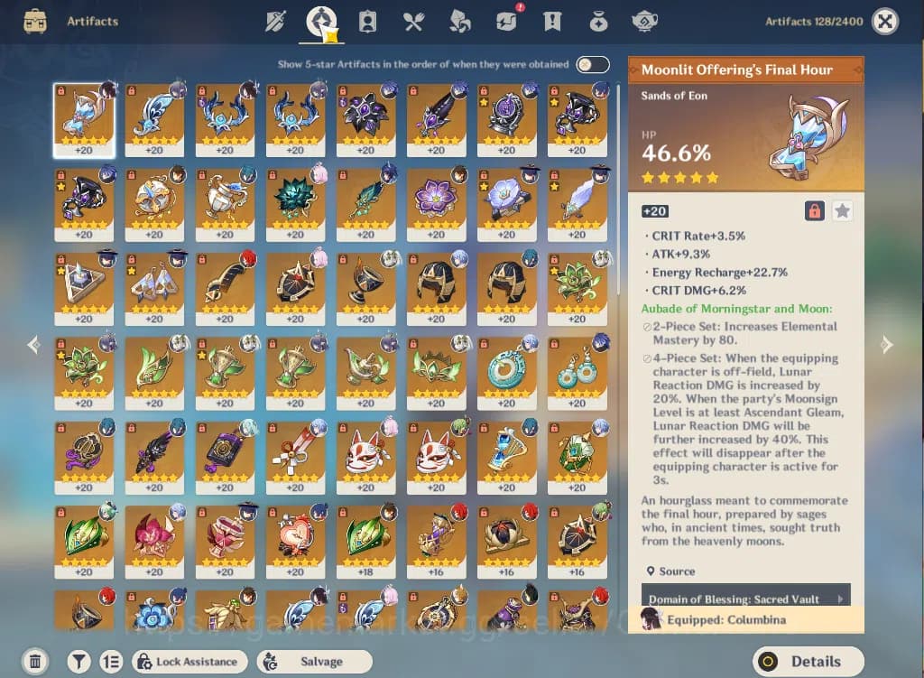 Genshin Impact Accounts ASIA|AR55|8Limited+2(*5Weapon)|Flins,Lauma,Wandere image 11