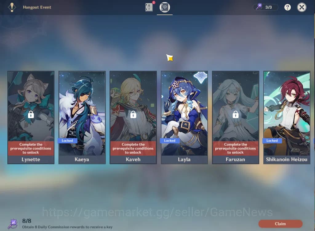 Genshin Impact Accounts ASIA|AR55|8Limited+2(*5Weapon)|Flins,Lauma,Wandere image 4