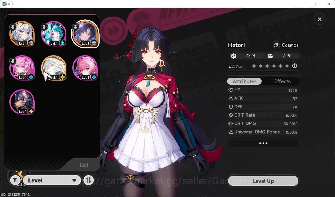 Neverness to Everness Accounts Global EU |HL 3| 2 SSR Hotori +Skin, Hathor +Orchi image 1