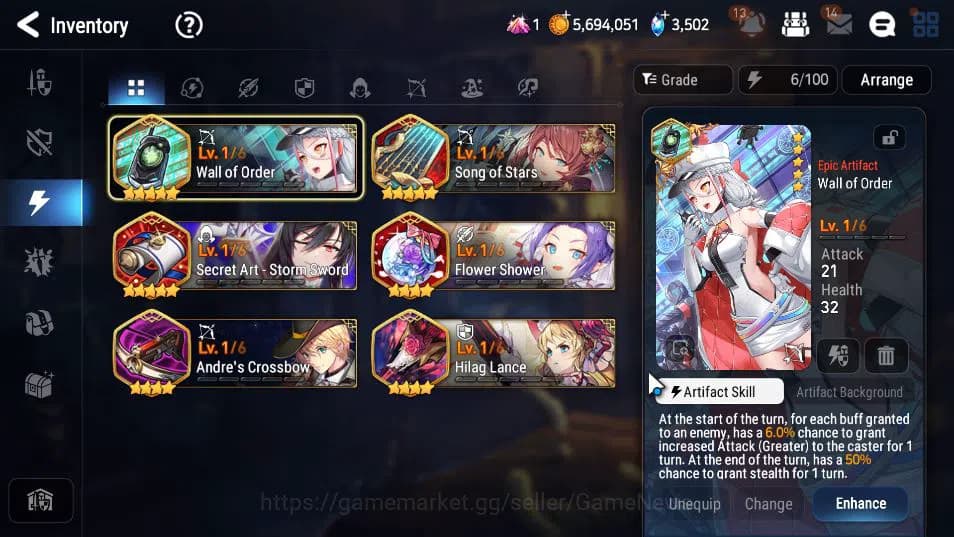 Epic Seven Accounts GLOBAL Unverif|New Era|3 ML(NM LUNA,Empreyan Ilyna image 12