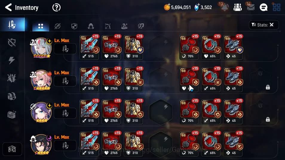 Epic Seven Accounts GLOBAL Unverif|New Era|3 ML(NM LUNA,Empreyan Ilyna image 14