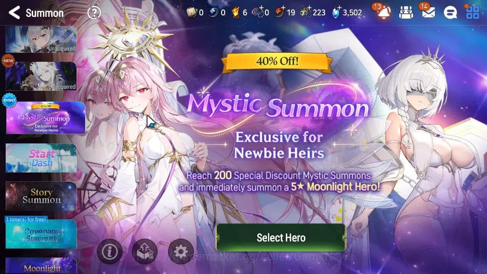 Epic Seven Accounts GLOBAL Unverif|New Era|3 ML(NM LUNA,Empreyan Ilyna image 16