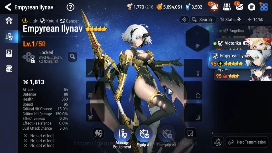 Epic Seven Accounts GLOBAL Unverif|New Era|3 ML(NM LUNA,Empreyan Ilyna image 3