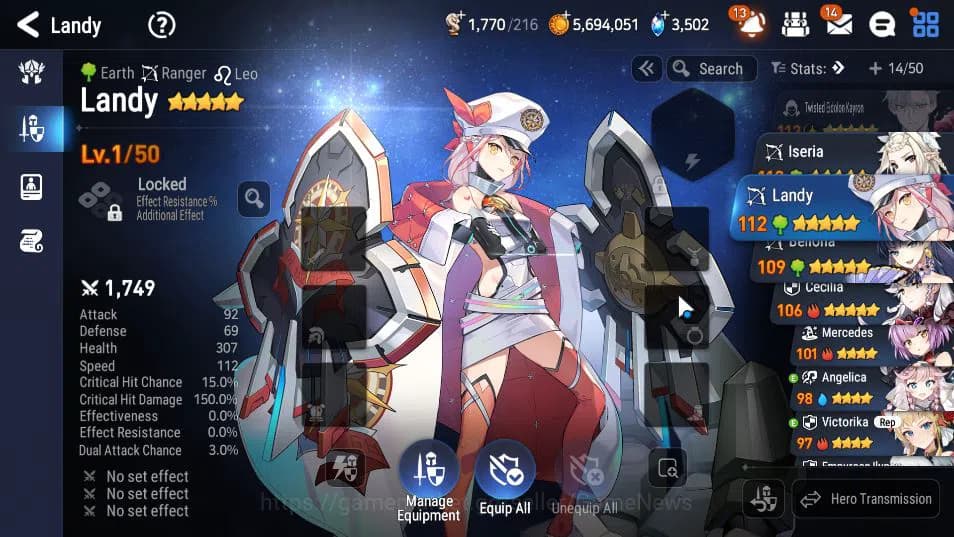 Epic Seven Accounts GLOBAL Unverif|New Era|3 ML(NM LUNA,Empreyan Ilyna image 4