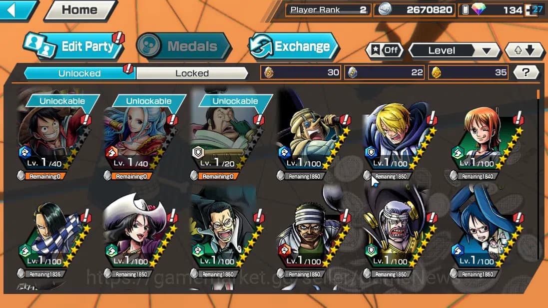 One Piece Bounty Rush Accounts Global|4 EX |5 elder St.Saturn,G5 Monkey D.Luffy,H image 5