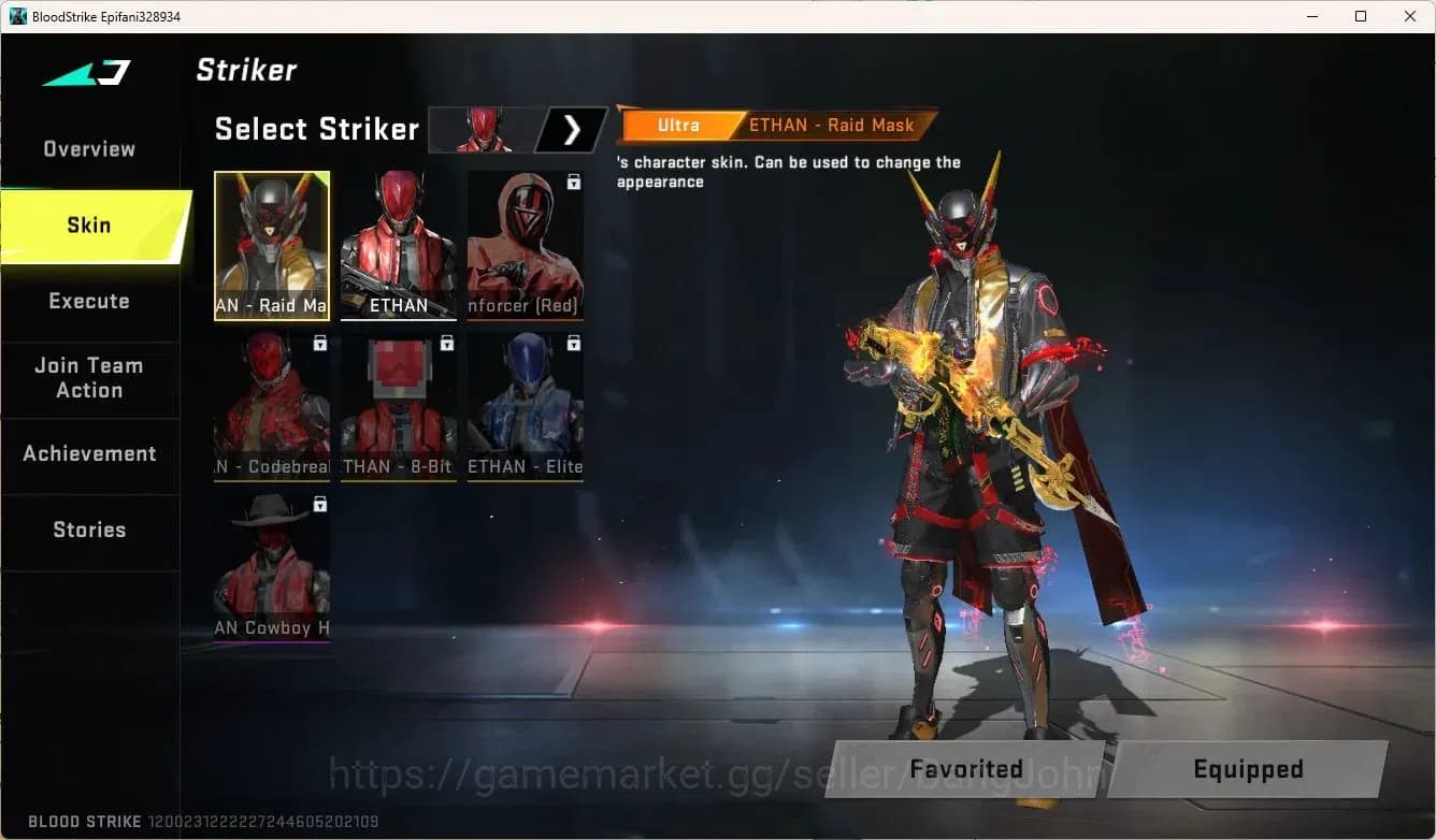 Blood Strike Accounts ASIA | 1 7DS: AK47 | Ultra ETHAN | 1 Legendary Gun image 2