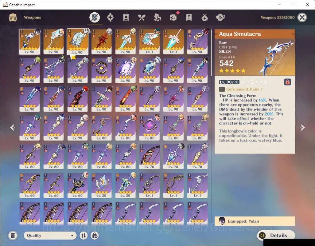 Genshin Impact Accounts Asia|AR 60|21 Limited +7(Weapon) |Arlecch +sign,Fl image 5