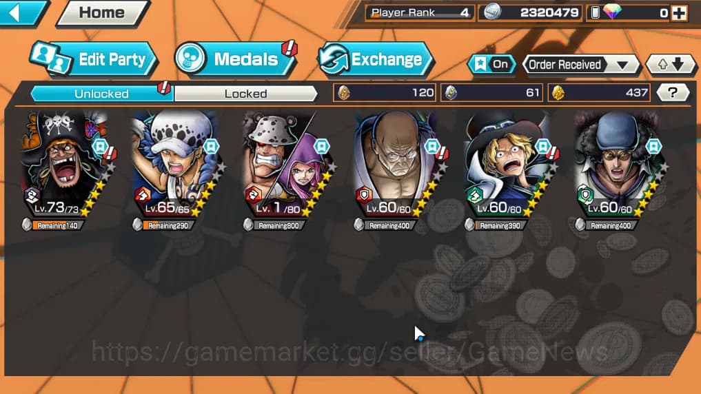 One Piece Bounty Rush Accounts Global|5EX|T5E Ethanbaron V.Nusjuro,FE Sabo,TFE Ma image 4