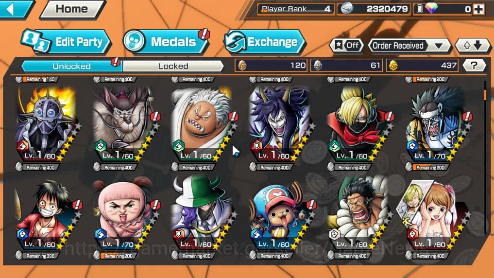 One Piece Bounty Rush Accounts Global|5EX|T5E Ethanbaron V.Nusjuro,FE Sabo,TFE Ma image 6