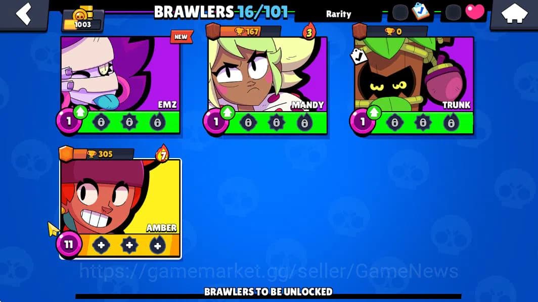 Brawl Stars Accounts 1003 Trophy |16 Brawlers 3 MAX Lvl (Shelly,Rico,Am image 10