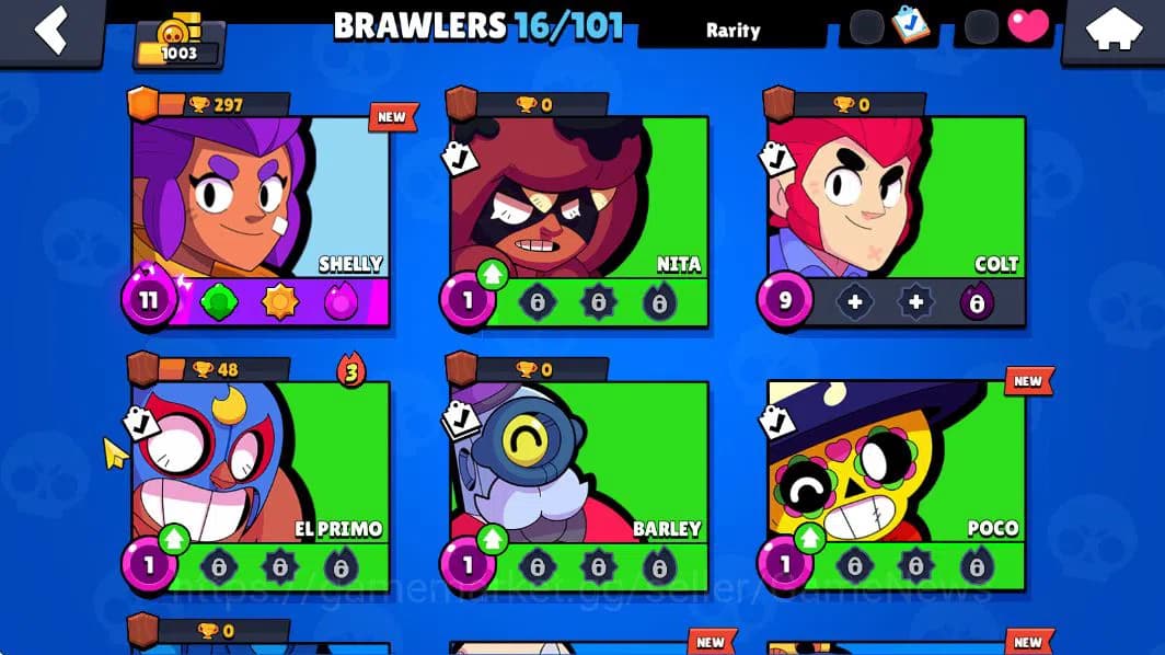 Brawl Stars Accounts 1003 Trophy |16 Brawlers 3 MAX Lvl (Shelly,Rico,Am image 8