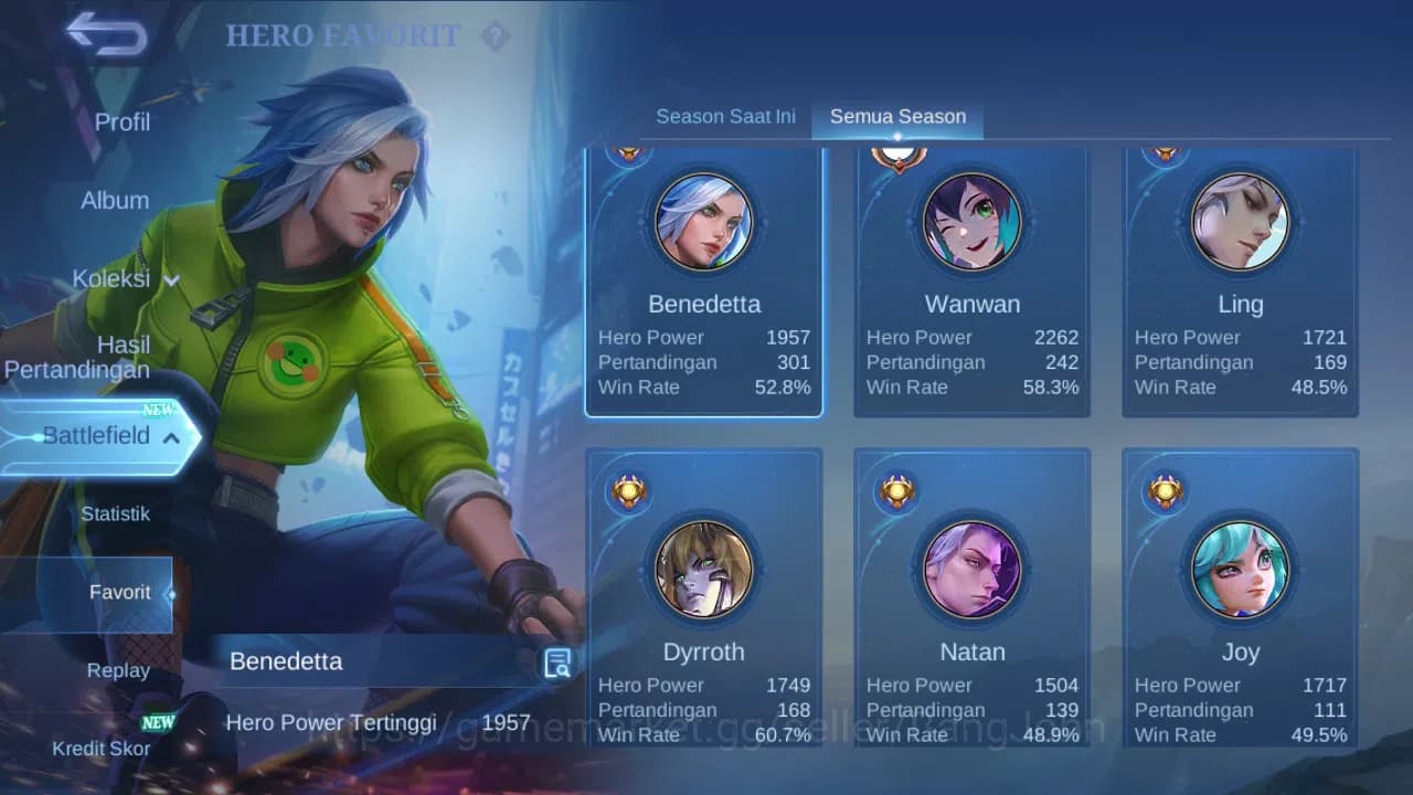 Mobile Legends: Bang Bang Accounts GLOBAL Hero 109 Skin 213 Luckybox Haya | KOF Karin image 13