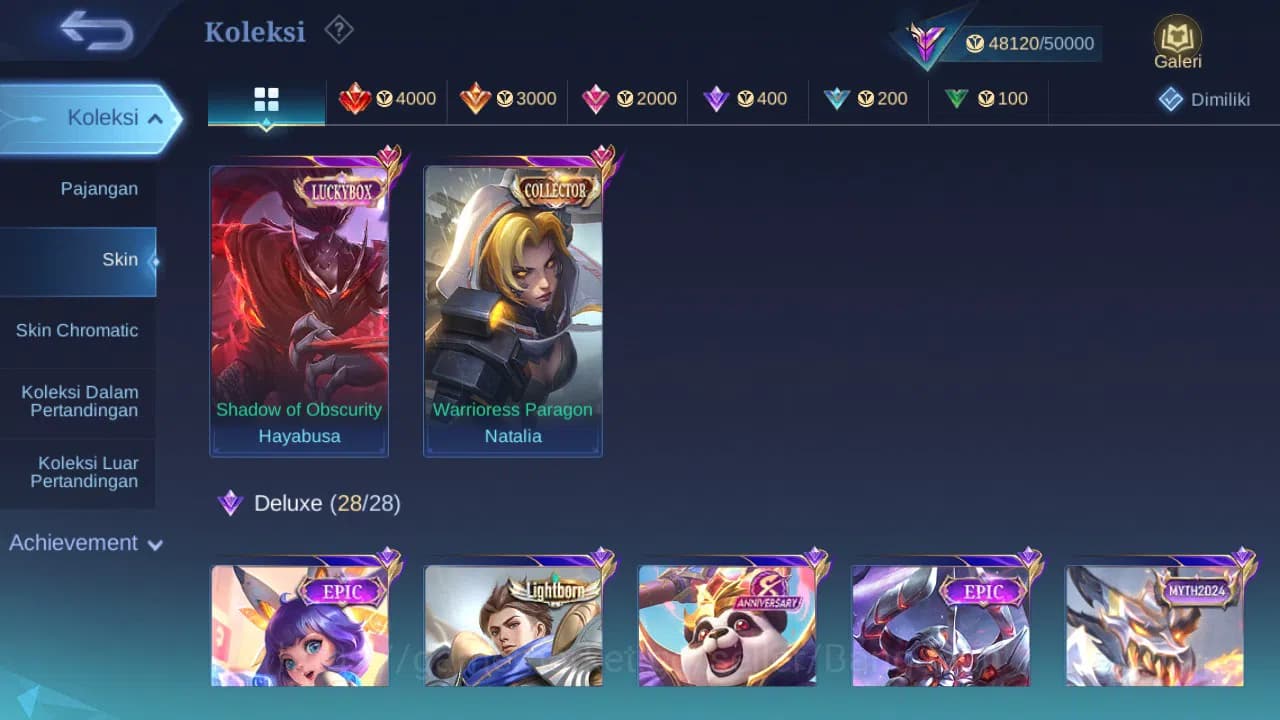 Mobile Legends: Bang Bang Accounts GLOBAL Hero 109 Skin 213 Luckybox Haya | KOF Karin image 2