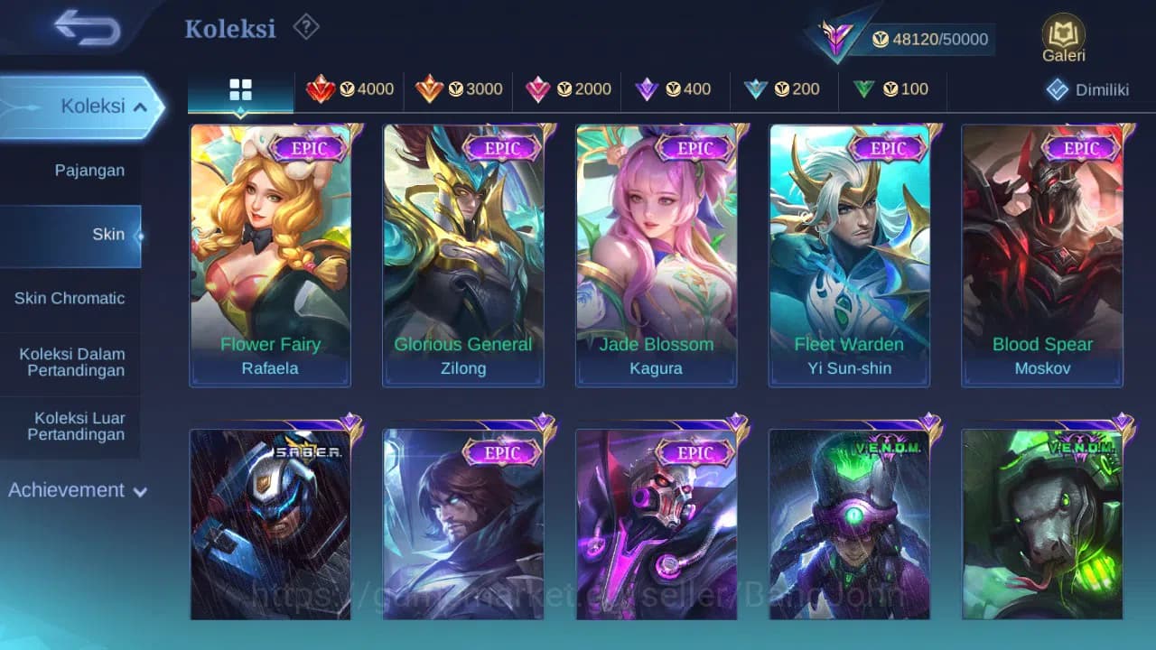 Mobile Legends: Bang Bang Accounts GLOBAL Hero 109 Skin 213 Luckybox Haya | KOF Karin image 4