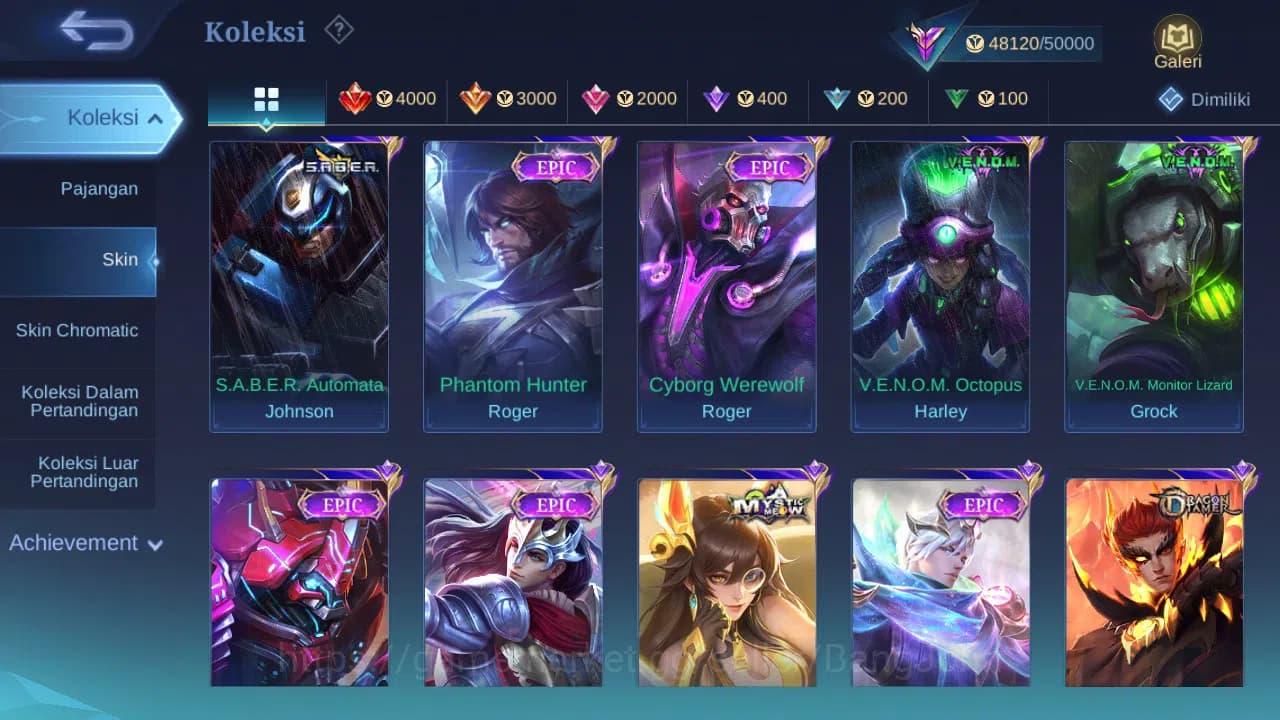 Mobile Legends: Bang Bang Accounts GLOBAL Hero 109 Skin 213 Luckybox Haya | KOF Karin image 5