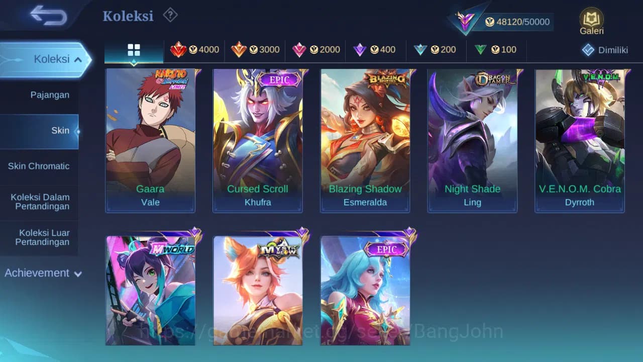 Mobile Legends: Bang Bang Accounts GLOBAL Hero 109 Skin 213 Luckybox Haya | KOF Karin image 7
