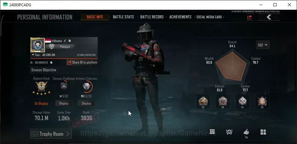 Arena Breakout Accounts MOBILE Lv30|SV 70M|CV 41M|1 Utopia|Machete Battle, image 2
