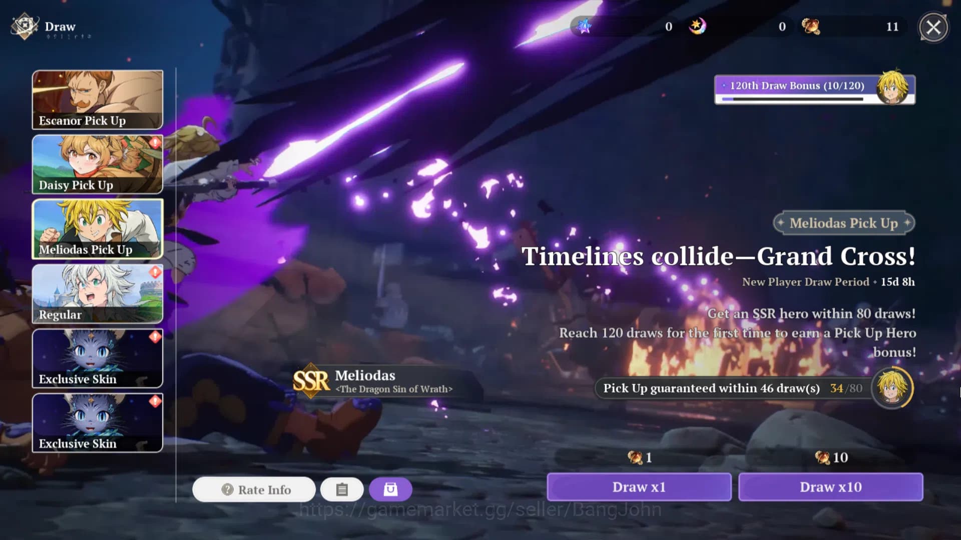 The Seven Deadly Sins: Origin Accounts EUROPE|Fresh Starter Lvl 2|3 SSR| Meliodas, Diane, image 5