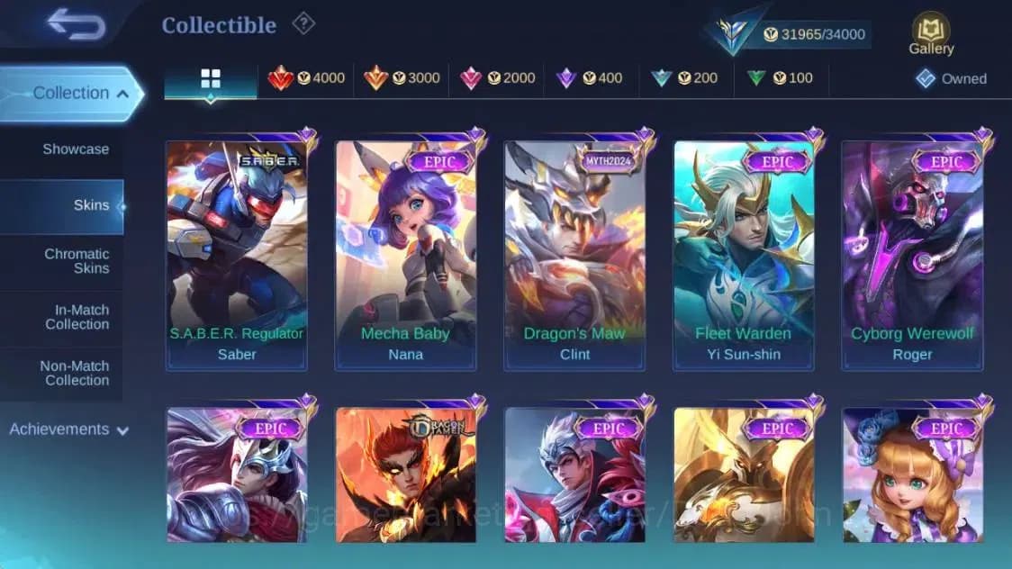 Mobile Legends: Bang Bang Accounts Global|Hero 95|Skin 174|Expert|CC Natalia|Gaara|Ep image 12