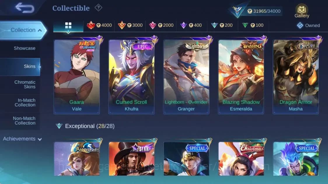 Mobile Legends: Bang Bang Accounts Global|Hero 95|Skin 174|Expert|CC Natalia|Gaara|Ep image 13