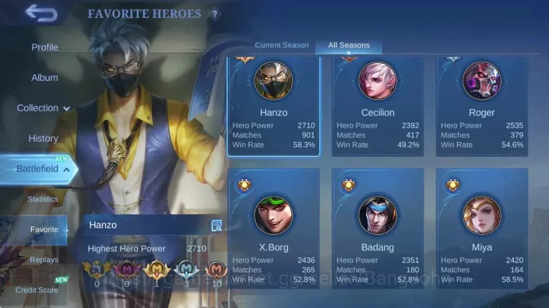 Mobile Legends: Bang Bang Accounts Global|Hero 95|Skin 174|Expert|CC Natalia|Gaara|Ep image 4