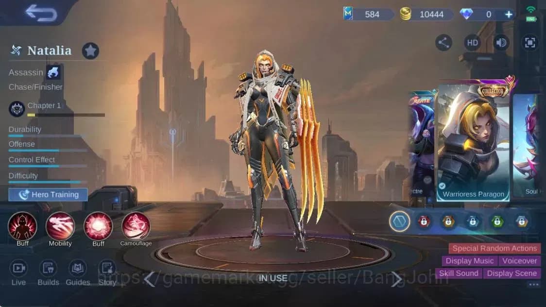 Mobile Legends: Bang Bang Accounts Global|Hero 95|Skin 174|Expert|CC Natalia|Gaara|Ep image 8