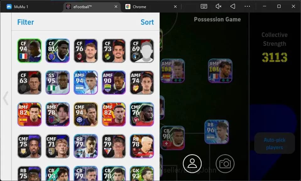 eFootball Accounts Android|PW 3113 |Epic Shevchenko, Hazard, Romário| image 1
