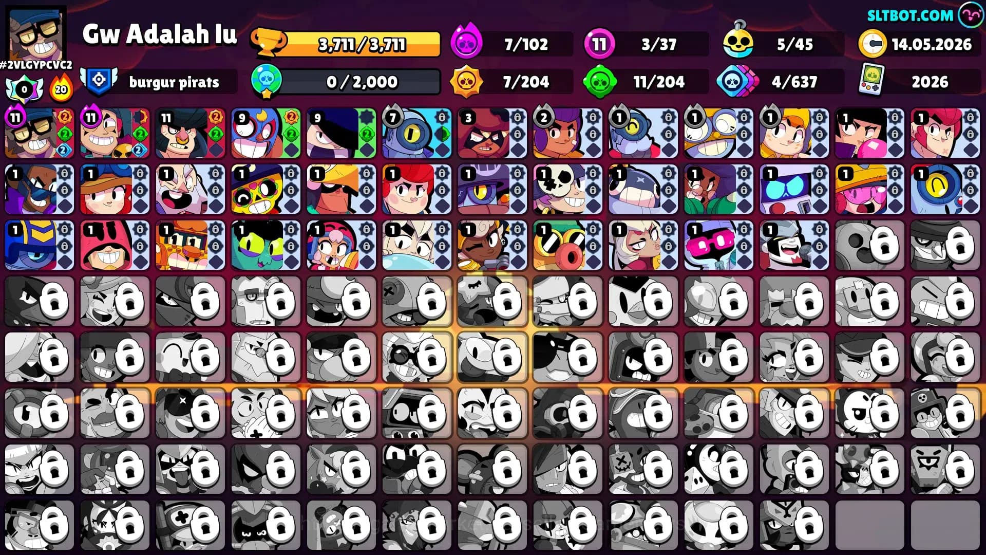 Brawl Stars Accounts 3711 Trophy|37 Brawlers 3 Max Lvl [Mico,Chester,Bu image 1