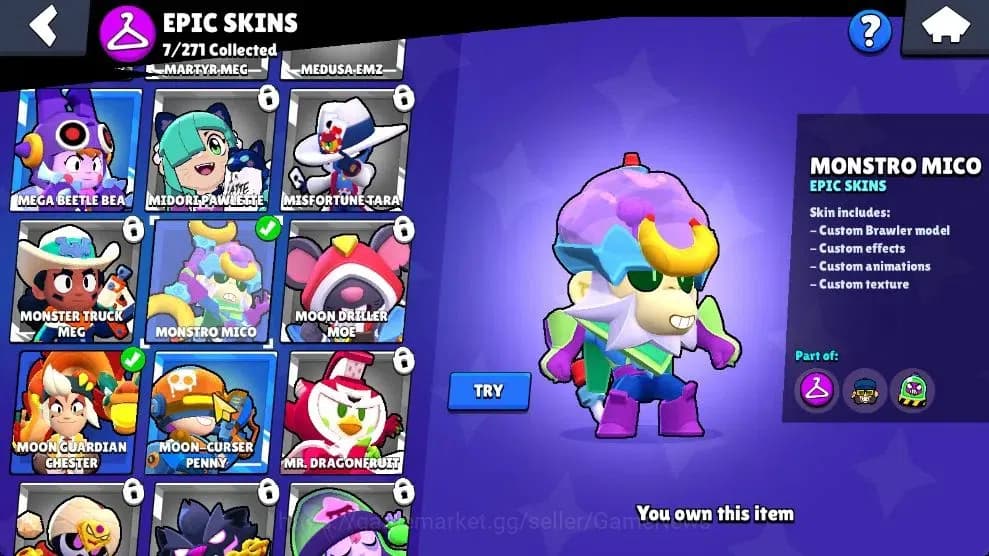 Brawl Stars Accounts 3711 Trophy|37 Brawlers 3 Max Lvl [Mico,Chester,Bu image 12