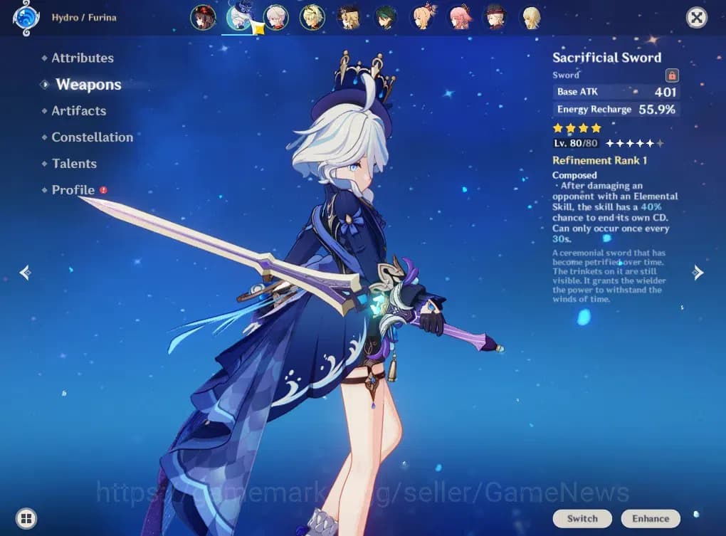 Genshin Impact Accounts ASIA|AR 52|11 Limited+5(*5Wep)|Arlecchino,HuTao+Si image 4