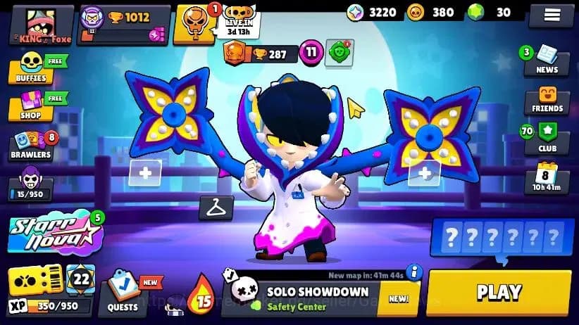 Brawl Stars Accounts 1012 Trophy|17 Brawlers 3 Max Lvl [Glowy,Edgar,She image 1