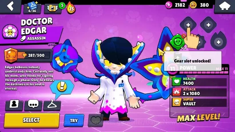 Brawl Stars Accounts 1012 Trophy|17 Brawlers 3 Max Lvl [Glowy,Edgar,She image 10