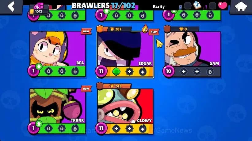 Brawl Stars Accounts 1012 Trophy|17 Brawlers 3 Max Lvl [Glowy,Edgar,She image 3