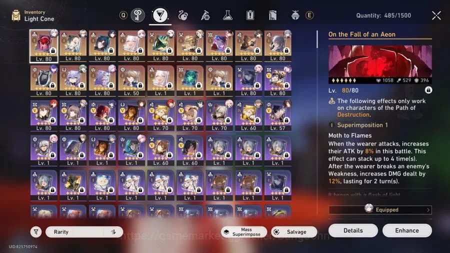 Honkai Star Rail Accounts ASIA | TL 70 | 21 LIMIT | CASTORICE PRIME TEAM + S image 9