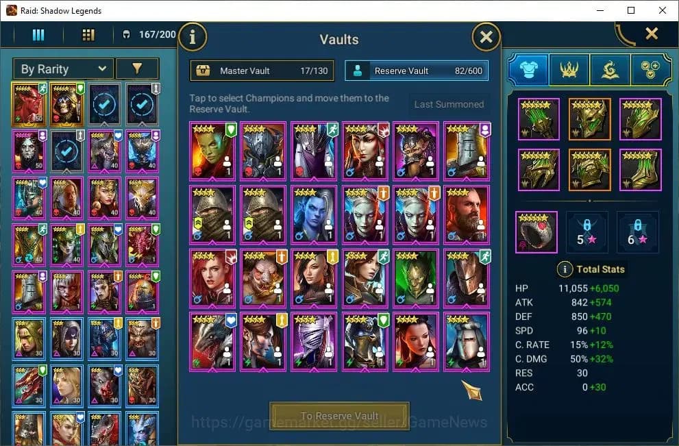 Raid: Shadow Legends Accounts Lv50 890K Power|1 Mythic(Galleus)|29 Legend(Ninja, image 7