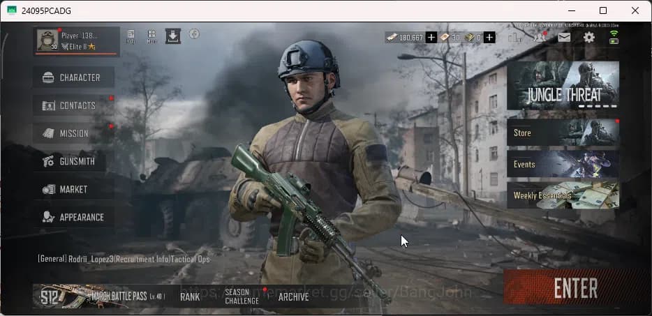 Arena Breakout Accounts Mobile|Lvl 30|SV 11.8M|CV 5.8M|6 WP Epic Skins|CN image 1