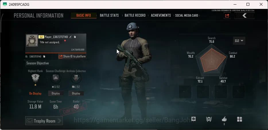 Arena Breakout Accounts Mobile|Lvl 30|SV 11.8M|CV 5.8M|6 WP Epic Skins|CN image 2