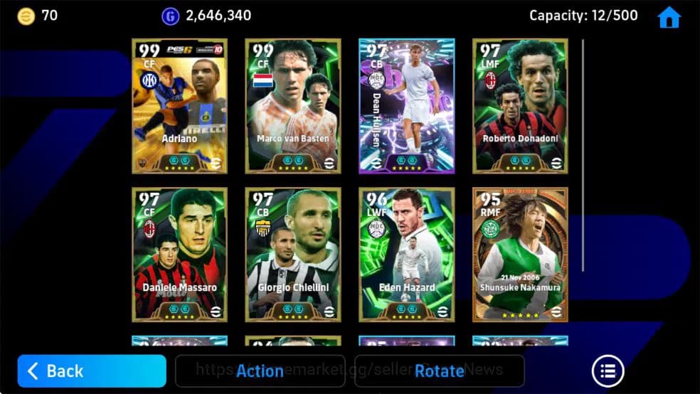 eFootball Accounts Mobile|Big time Shunsuke Nakamura,Adriano,Marco Va image 5