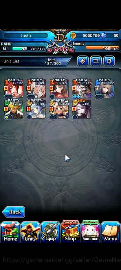 Grand Summoners Accounts Global|Rank 61|9 Ascend|FenTW,ShishioTW,Jay,Chloe, image 4