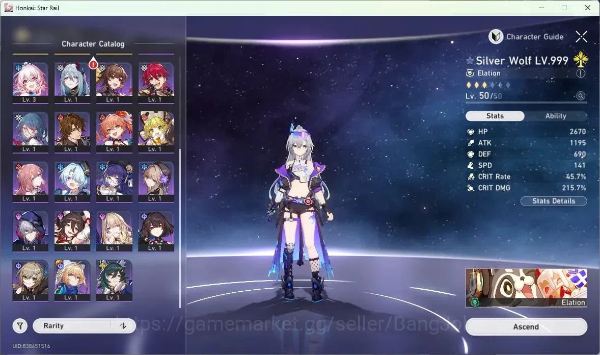 Honkai Star Rail Accounts ASIA | TL 33 | 7 LIMIT | SILVER WOLF | YAO GUANG | image 2