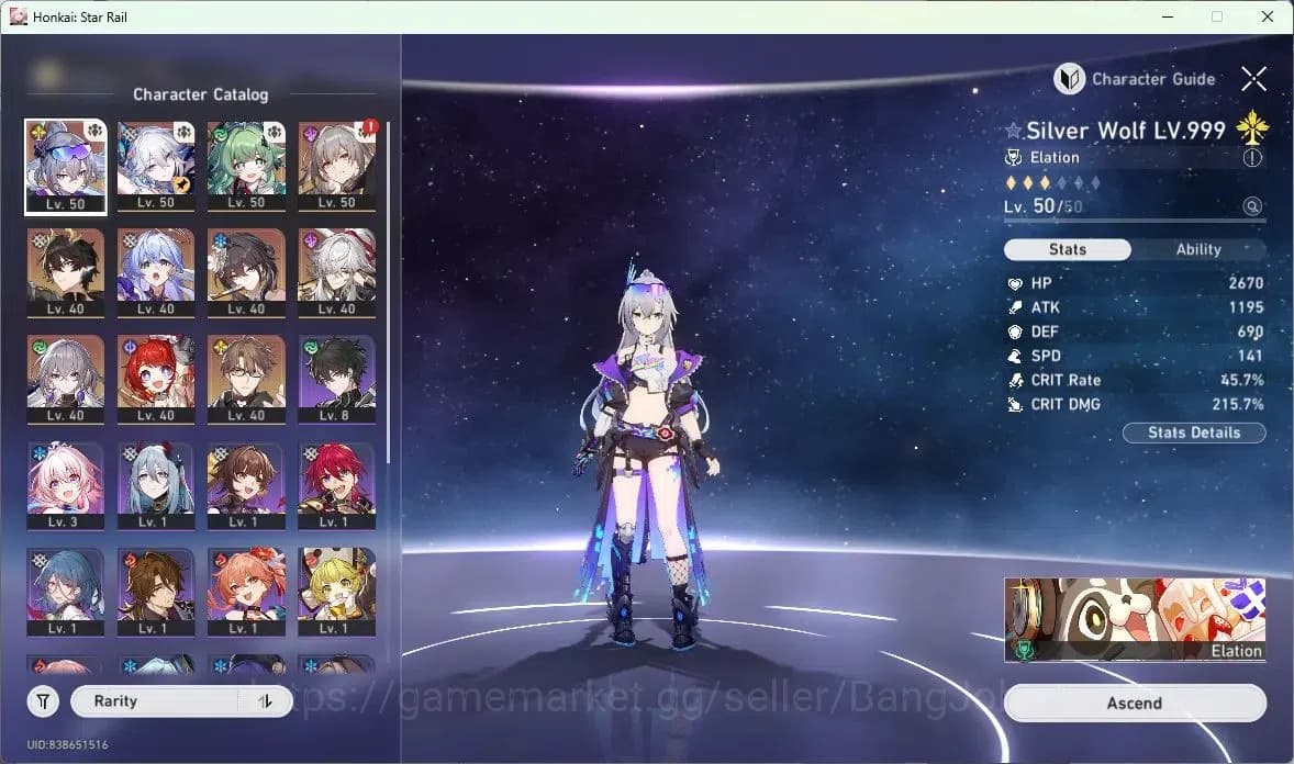 Honkai Star Rail Accounts ASIA | TL 33 | 7 LIMIT | SILVER WOLF | YAO GUANG | image 3