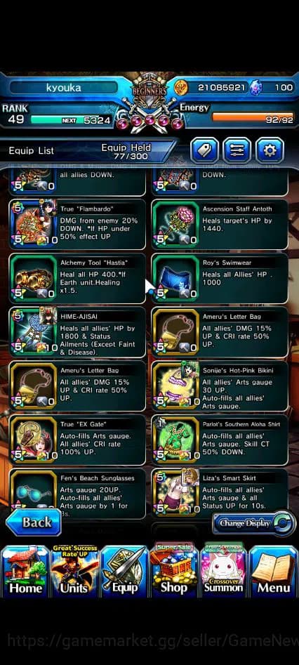 Grand Summoners Accounts Global|Rank 49|1 SP.Art|10 Ascend|Summer Miyu,Pinn image 12