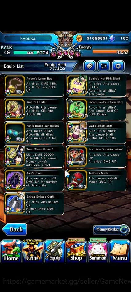 Grand Summoners Accounts Global|Rank 49|1 SP.Art|10 Ascend|Summer Miyu,Pinn image 13