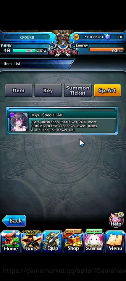 Grand Summoners Accounts Global|Rank 49|1 SP.Art|10 Ascend|Summer Miyu,Pinn image 3