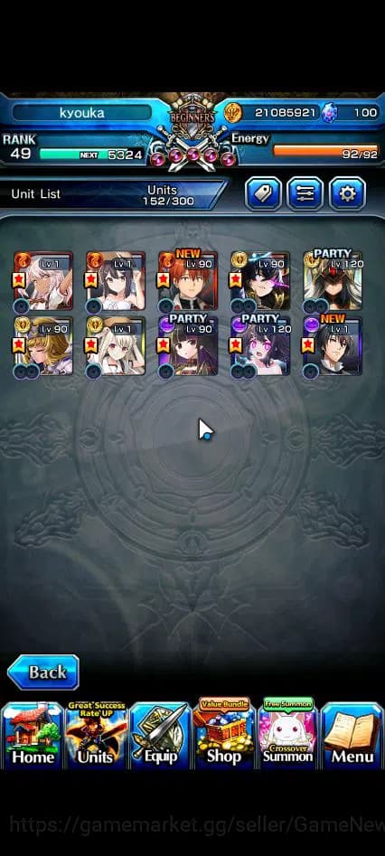 Grand Summoners Accounts Global|Rank 49|1 SP.Art|10 Ascend|Summer Miyu,Pinn image 5