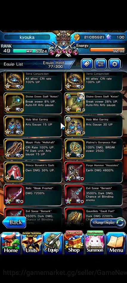 Grand Summoners Accounts Global|Rank 49|1 SP.Art|10 Ascend|Summer Miyu,Pinn image 9