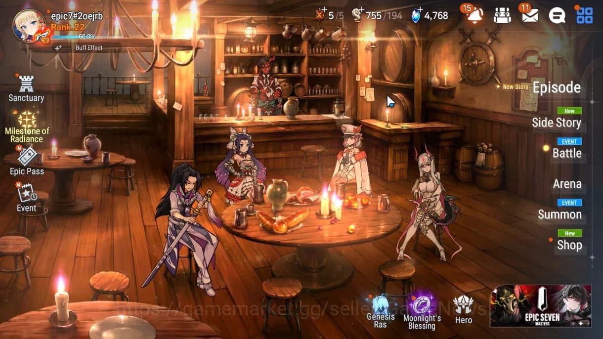 Epic Seven Accounts GLOBAL Unverif|New Era|2 ML(SALOME, NM Luna)+ Jenu image 1