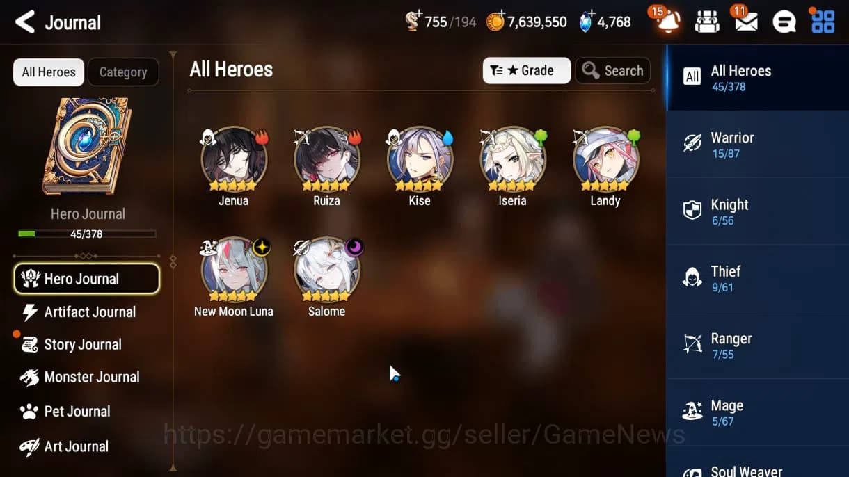 Epic Seven Accounts GLOBAL Unverif|New Era|2 ML(SALOME, NM Luna)+ Jenu image 5